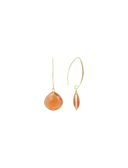 Lott Neon Rode Oorbellen Round Framed Drop Leni