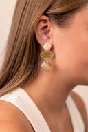 Lott Beige Oorbellen Triple Element w/ Drop - Wax