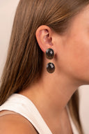 Lott Bruine Oorbellen Double Drop M - Brown