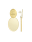 Beige Oorbellen Isabella Closed Oval S
