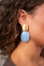 Lott Oorbellen Sirius Closed Bugle Oval S - Aquamarine