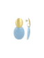 Lott Oorbellen Sirius Closed Bugle Oval S - Aquamarine