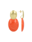 Coraal Oorbellen Sirius Closed Bugle Oval S