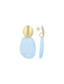 Lott Oorbellen Closed Bugle Oval S - Asymmetrical Oval S Azure