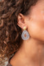 Lott Oorbellen Drop Crystal Small - Retro Blue
