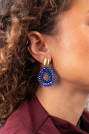 Lott Blauwe Oorbellen Drop Kristallen Small Robin