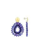 Lott Blauwe Oorbellen Drop Kristallen Small Robin