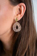 Lot Oorbellen Drop Crystal S - Champagne