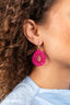 Fuchsia Oorbellen Silk Drop S