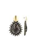Lott Oorbellen Drop Crystal Double Quartz - Metallic Brown