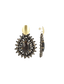 Lott Oorbellen Drop Crystal Double Quartz - Metallic Brown