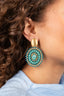 Turquoise Oorbellen Jamie Filled Oval 3 Rings w/ Stone M
