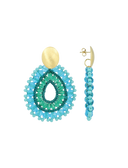Lott Oorbellen Vos Open Drop S Irregular Stones - Light Ocean