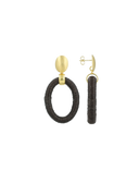 Lott Bruine oorbellen Faye ovaal S