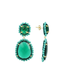 Turquoise Oorbellen Bodine Pendant Earring Double L