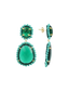 Turquoise Oorbellen Bodine Pendant Earring Double L