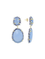 Blauwe Oorbellen Bodine Pendant Earring Double L