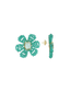 Lott Oorbellen Blooming Flower M - Light Ocean