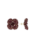 Lott Bordeaux Rode Oorbellen Flower Small Aster