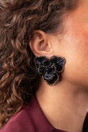 Lott Zwarte Oorbellen Flower Earring L Aster