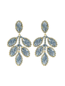 Lott Oorbellen Flower Leafs M - Blue Aura