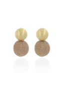 Lott Gouden Oorbellen Silk Braided Globe M - Champagne