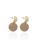 Lott Gouden Oorbellen Silk Braided Globe M - Champagne
