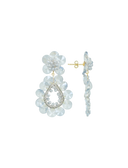 Lott Oorbellen Flower Double Drop S/M - Retro Blue