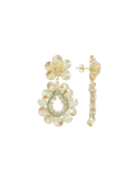 Lott Oorbellen Flower Double Drop S/M - Nude