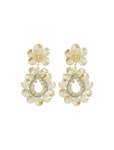 Lott Oorbellen Flower Double Drop S/M - Nude
