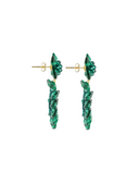 Lott Oorbellen Flower Double Drop S/M - Emerald