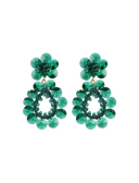 Lott Oorbellen Flower Double Drop S/M - Emerald