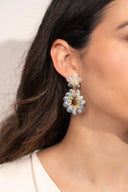 Lott Oorbellen Flower Double Drop S/M - Light Aqua