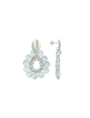 Lott Oorbellen Flower Drop Element - Retro Blue zilver