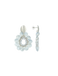 Lott Oorbellen Flower Drop Element - Retro Blue zilver