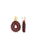 Lott Rode Oorbellen Drop Kristallen S Sequins Robin