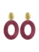 Lott Oorbellen Open Oval L - Berry Pink