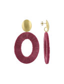 Lott Oorbellen Open Oval L - Berry Pink