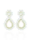 Lott Oorbellen Flower Double Drop S/L - Light Aqua