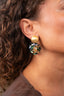 Lott Oorbellen Sequin Flower Globe M - Emerald Mix