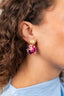 Fuchsia Oorbellen Daisy Sequin Flower Globe S
