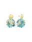 Blauwe Oorbellen Daisy Sequin Flower Globe S