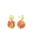 Lott Oorbellen Sequin Flower Globe S - Sunset Mix