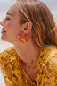 Oranje Oorbellen Jasmijn Sequin Flower Creole M
