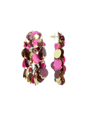 Lott Rode Oorbellen Bold Sequin Wild Waterfall Suze