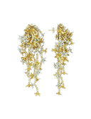 Goud/Zilverkleurige Oorbellen Lilly Flower Strings L