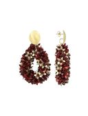 Lott Bordeaux Rode Oorbellen Flower Drop L Amal