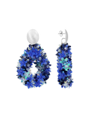 Lott Oorbellen Flower Drop L - Crystal Blue