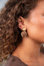 Lott Oorbellen Fine Big Sequins Globe S - Golden Brown
