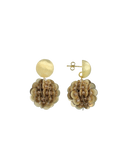 Lott Oorbellen Fine Big Sequins Globe S - Golden Brown